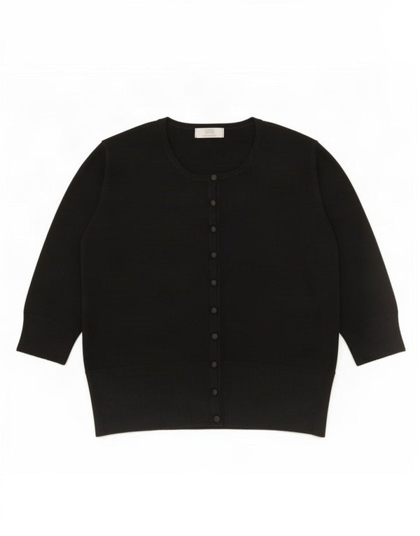 Marks & Spencer Γυναικεία 3/4 μανίκια Bolero Jumper UK 20 2XL μαύρη βισκόζη