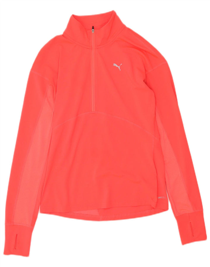 Puma Ανδρική φόρμα πουλόβερ με φερμουάρ για τρέξιμο στο επάνω μέρος Μικρό ροζ πολυεστέρα