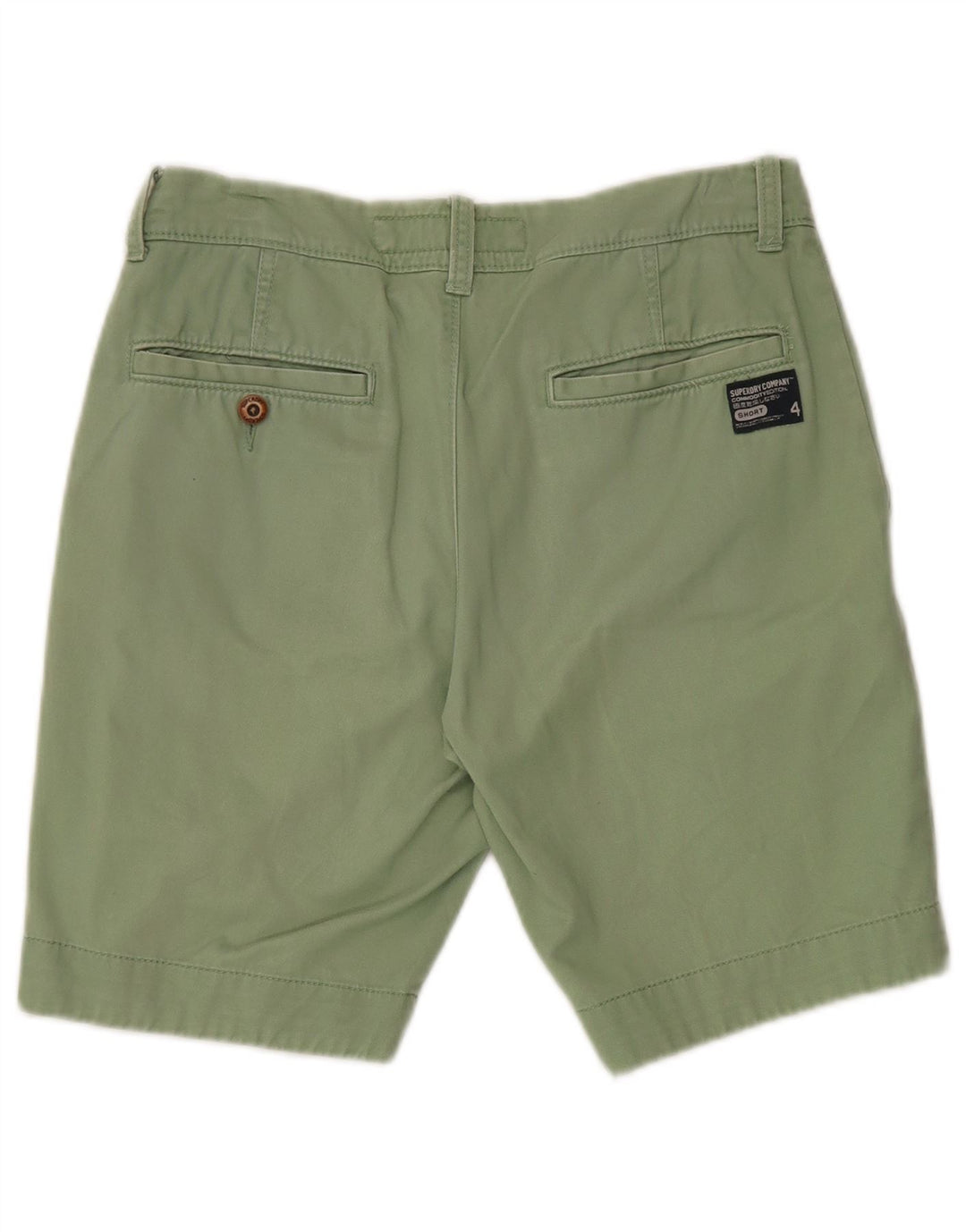Ανδρικό σορτς Chino SUPERDRY Small W32 Πράσινο βαμβακερό