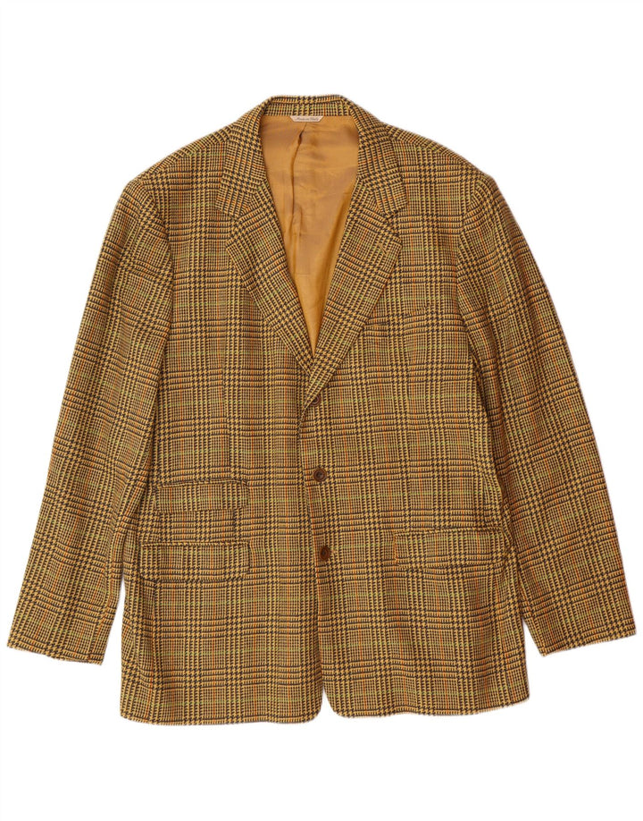BYBLOS Ανδρικό σακάκι σακάκι με 3 κουμπιά IT 54 2XL Yellow Houndstooth