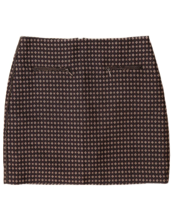 Marks & Spencer Γυναικεία ίσια φούστα UK 10 Small W30 Black Geometric