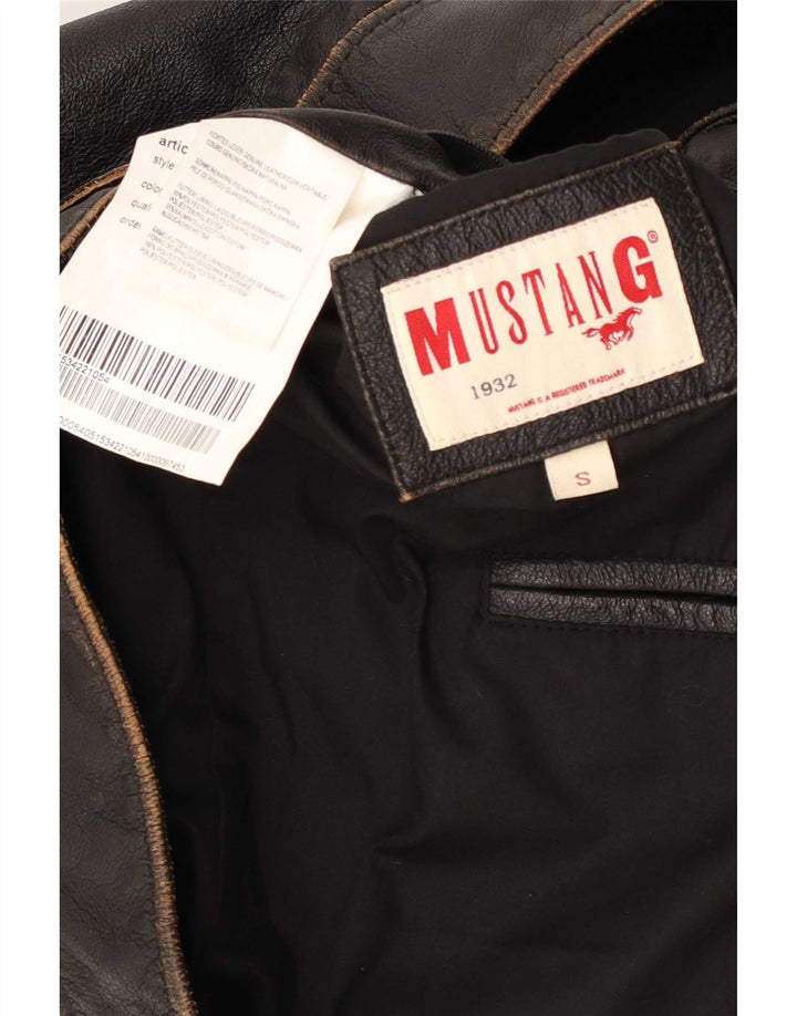 Mustang Ανδρικό Δερμάτινο Μπουφάν UK 36 Small Brown Δερμάτινο