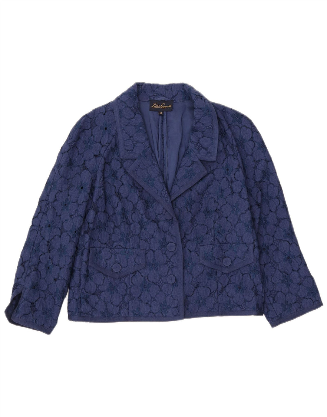 LUISA SPAGNOLI Γυναικείο Μπουφάν Blazer Crop 3/4 Sleeve IT 44 Medium Navy Blue