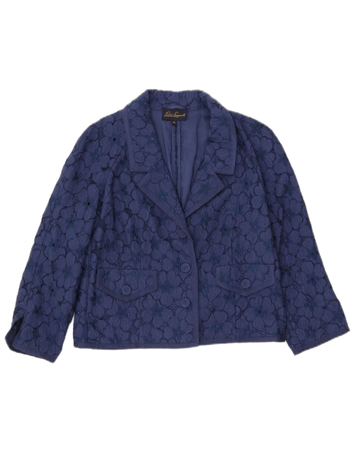 LUISA SPAGNOLI Γυναικείο Μπουφάν Blazer Crop 3/4 Sleeve IT 44 Medium Navy Blue