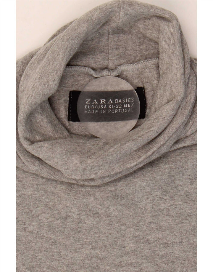 Zara Γυναικείο T-Shirt Top UK 18 XL Γκρι