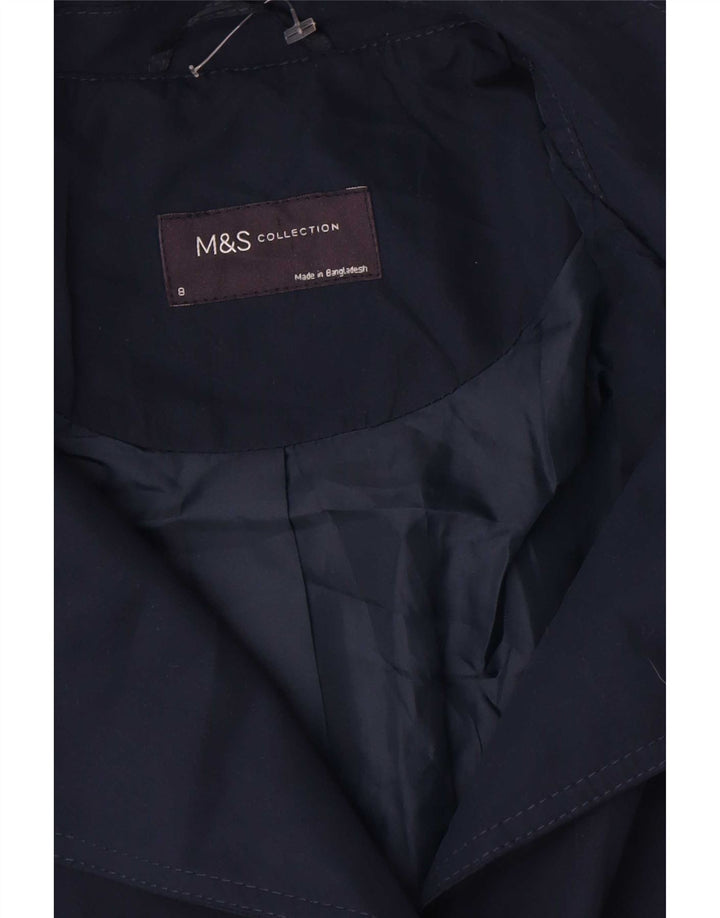Marks & Spencer Γυναικεία καμπαρντίνα UK 8 Small Navy Blue Polyester