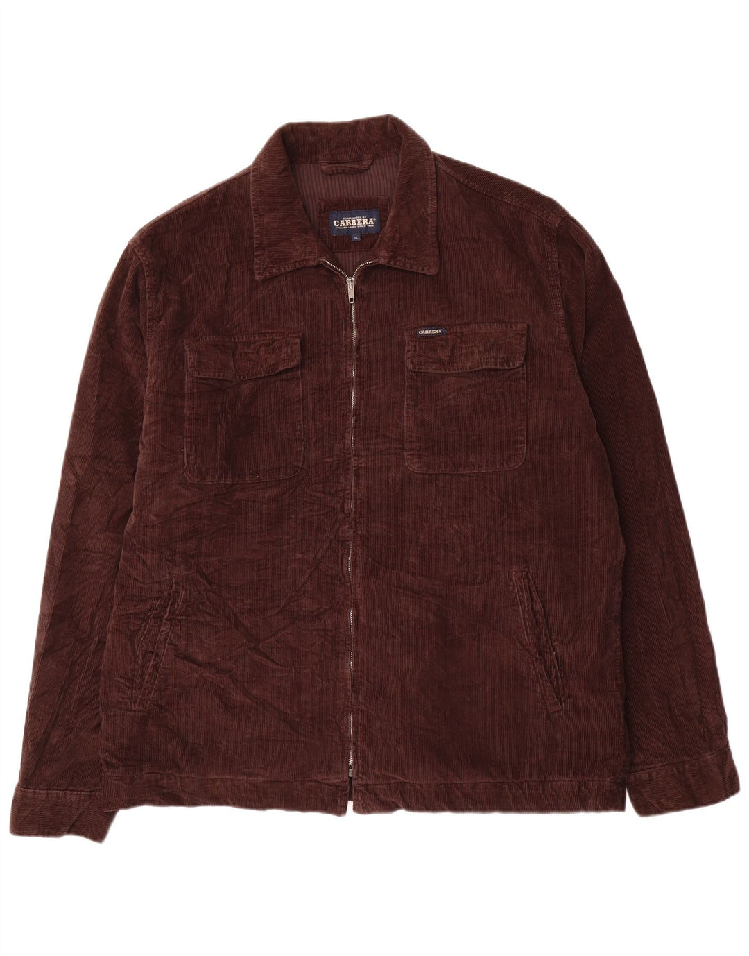 CARRERA Ανδρικό Κοτλέ Μπουφάν UK 42 XL Καφέ Βαμβακερό