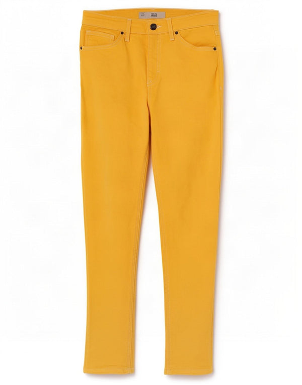 Topshop Γυναικείο Jamie Crop Skinny Jeans W28 L25 Κίτρινο βαμβακερό
