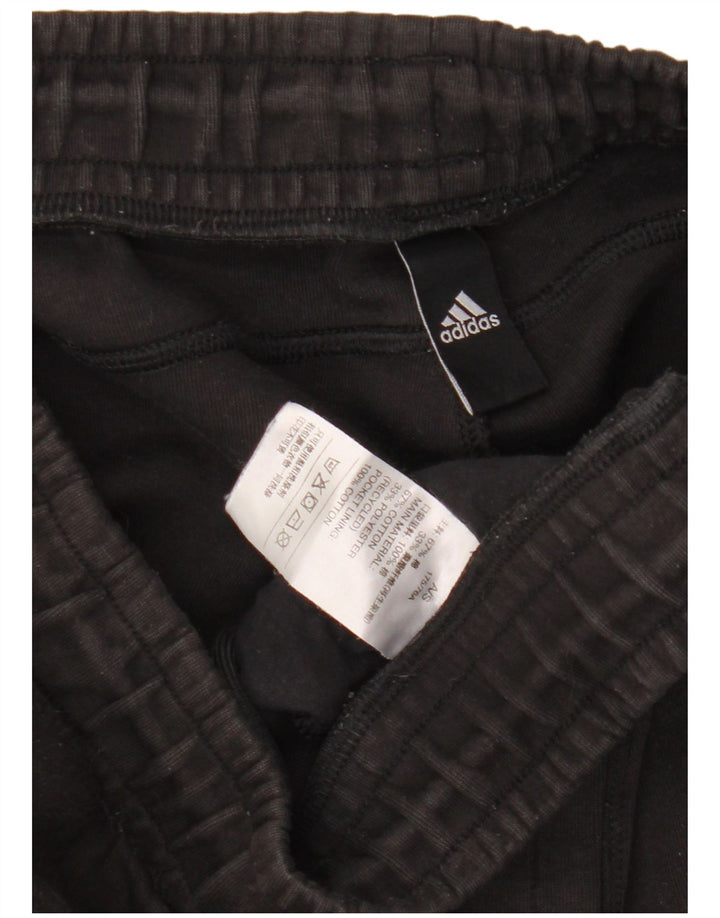 Γυναικεία αθλητική φόρμα ADIDAS Παντελόνι Joggers UK 10 Small Black Cotton