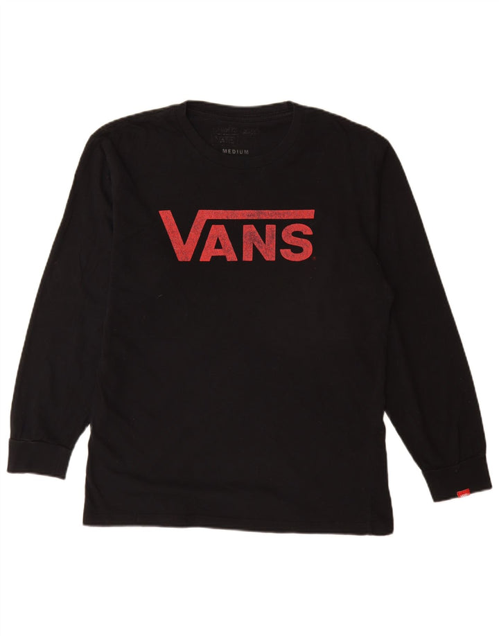 Vans Ανδρικό γραφικό μπλουζάκι μακρυμάνικο μεσαίο μαύρο βαμβακερό