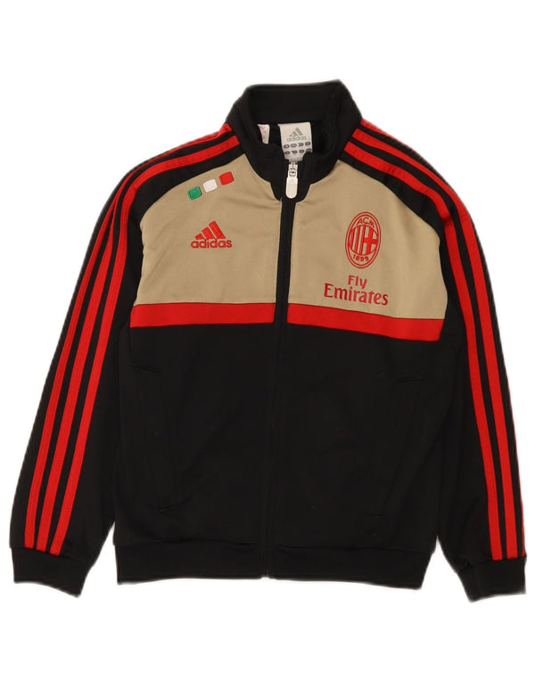 Adidas Boys AC Milan Top Jacket 7-8 Years Black Colourblock