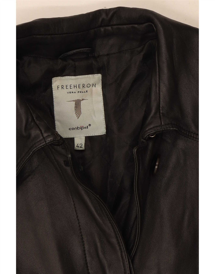Conbipel Γυναικείο Δωρεάν Δερμάτινο Παλτό Heron IT 42 Medium Black