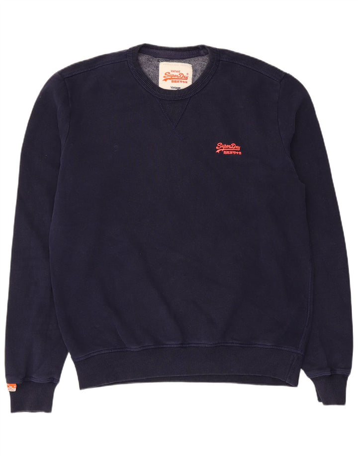 Ανδρικό φούτερ Superdry Jumper Large Navy Blue από βαμβάκι