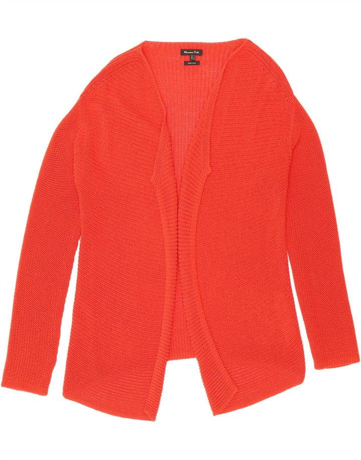MASSIMO DUTTI Womens Open Cardigan Sweater US 4 Small Red Cotton Vintage Massimo Dutti and Second-Hand Massimo Dutti from Messina Hembry 