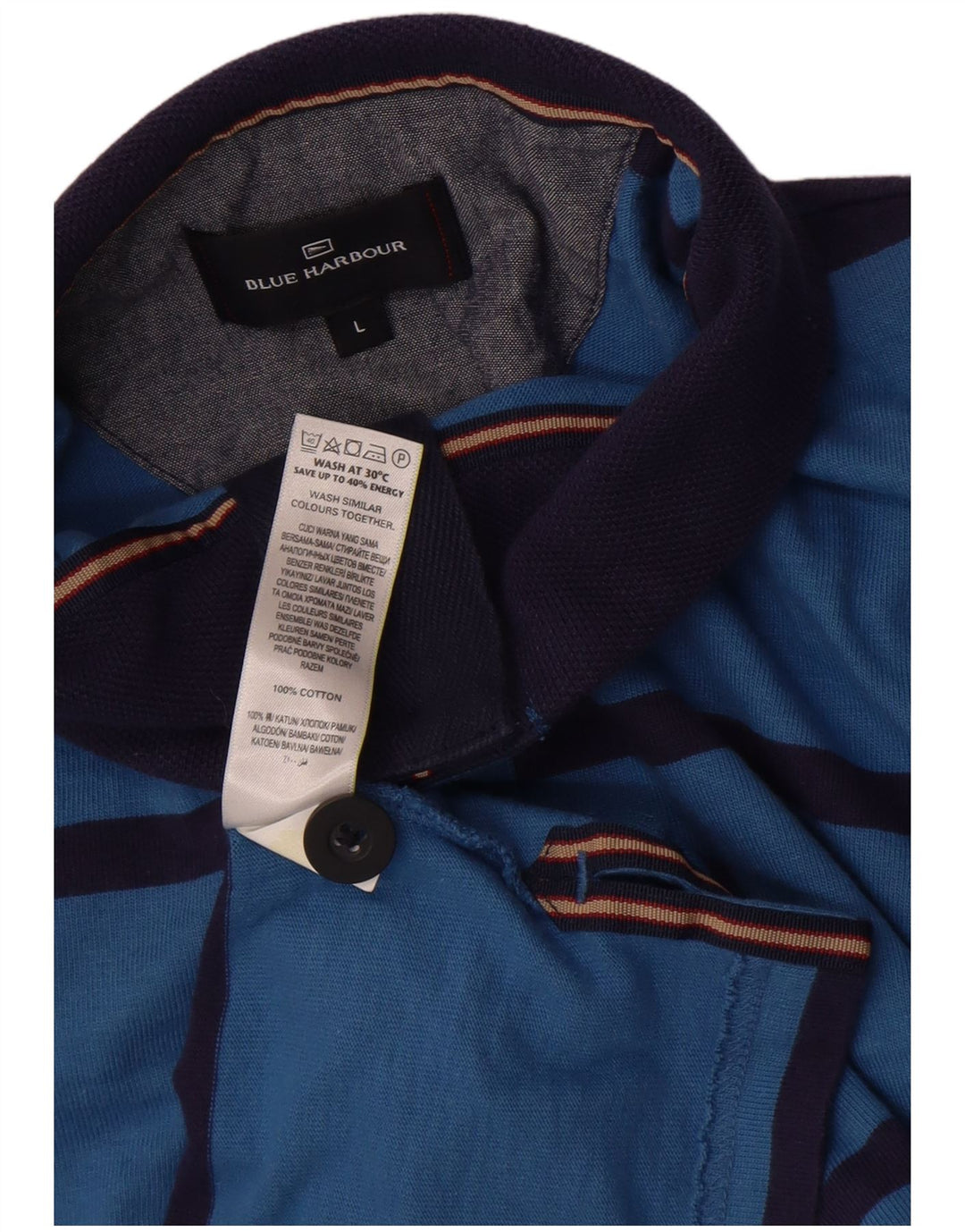 Marks & Spencer Ανδρικό Φούτερ Μπλε Χάρμπορ Jumper Μεγάλο Μπλε Ριγέ