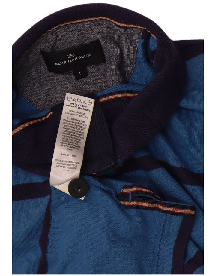 Marks & Spencer Ανδρικό Φούτερ Μπλε Χάρμπορ Jumper Μεγάλο Μπλε Ριγέ