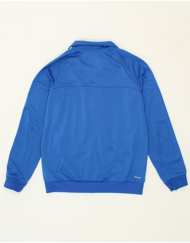 ADIDAS Boys Climalite Tracksuit Top Jacket 11-12 Years Blue Polyester Vintage Adidas and Second-Hand Adidas from Messina Hembry 