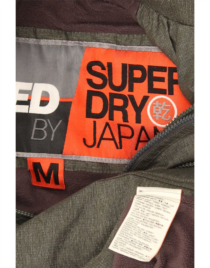 Ανδρικό μπουφάν με κουκούλα Superdry Windbreaker UK 38 Medium Khaki Nylon