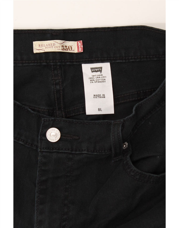 LEVI'S Womens 550 Relaxed Fit Bootcut Jeans US 8 Medium W28 L33 Black Vintage Levi's and Second-Hand Levi's from Messina Hembry 