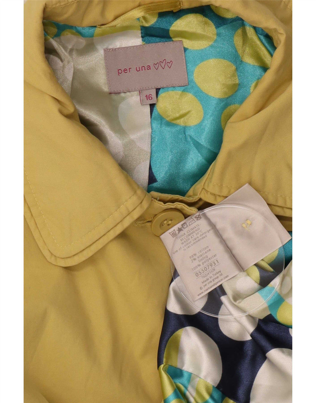 Marks & Spencer Γυναικείο Μπουφάν με 4 κουμπιά σακάκι UK 16 Large Yellow