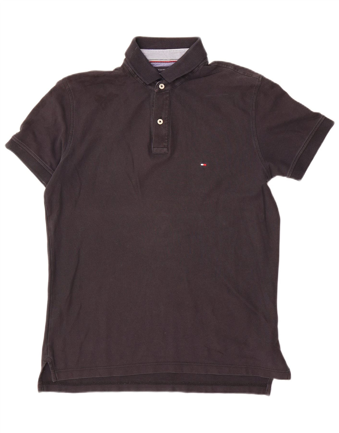 Tommy Hilfiger Ανδρικό πουκάμισο Polo με κανονική εφαρμογή, βαμβακερό μπλε ναυτικό