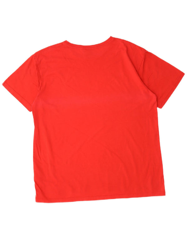 Ανδρικό γραφικό μπλουζάκι Quiksilver Top 2XL κόκκινο βαμβακερό