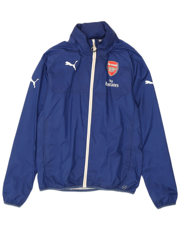 Puma Ανδρικό μπουφάν βροχής με κουκούλα Arsenal UK 38 Medium Blue Nylon