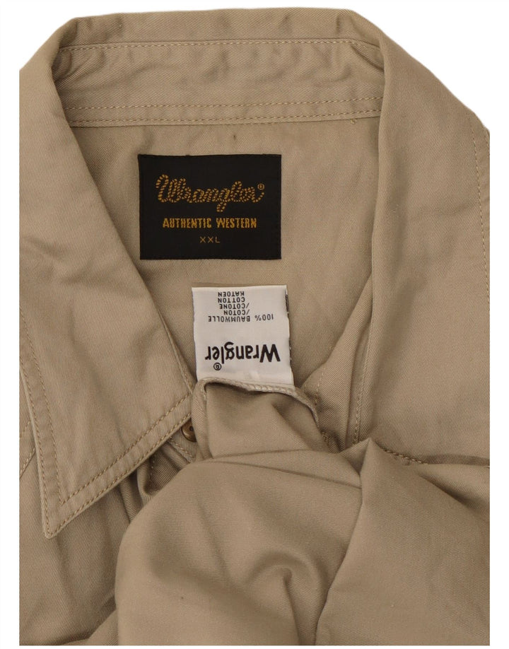 Ανδρικό πουκάμισο Wrangler 2XL Μπεζ βαμβακερό