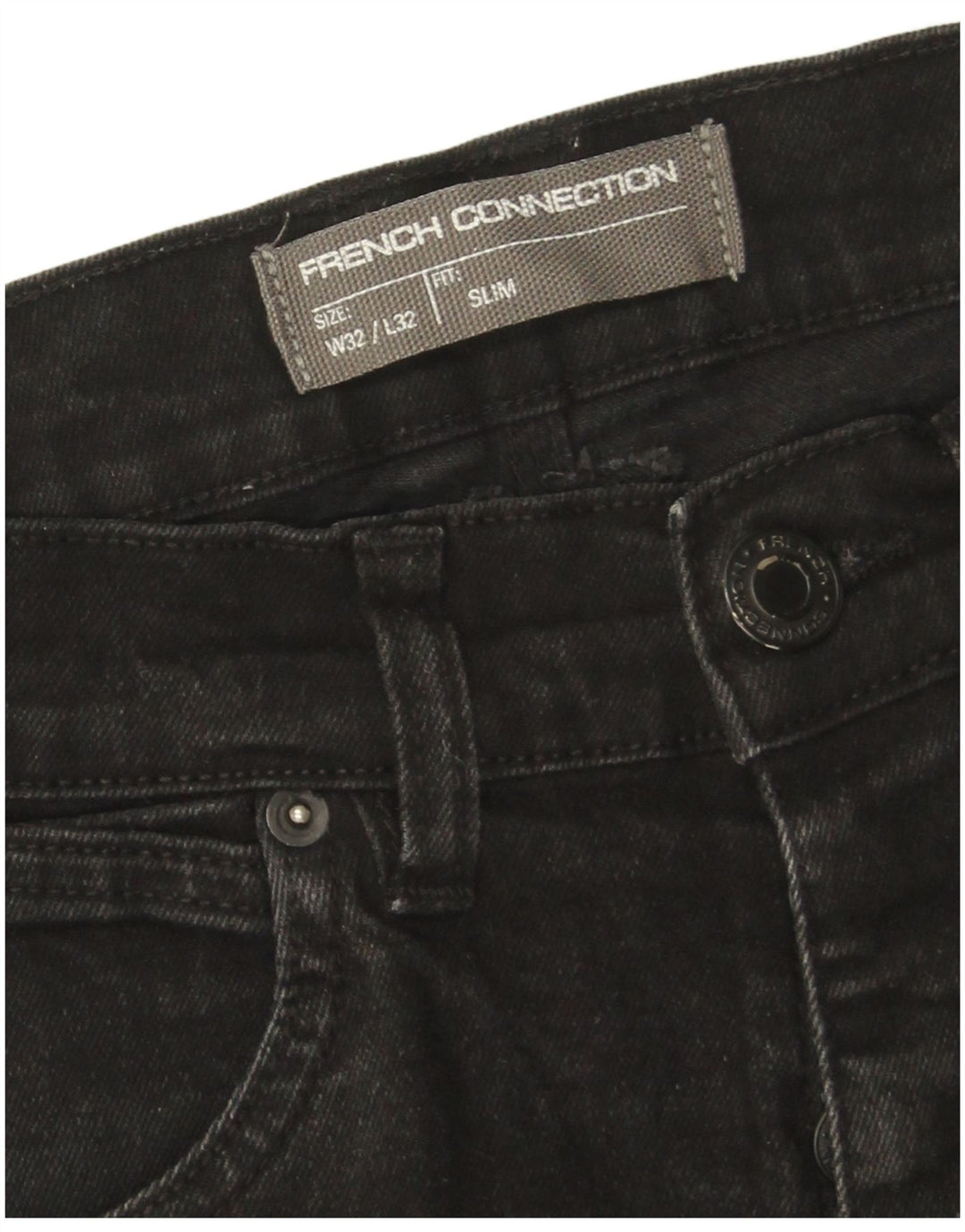 French Connection Ανδρικό Slim Jeans W32 L32 Μαύρο βαμβακερό