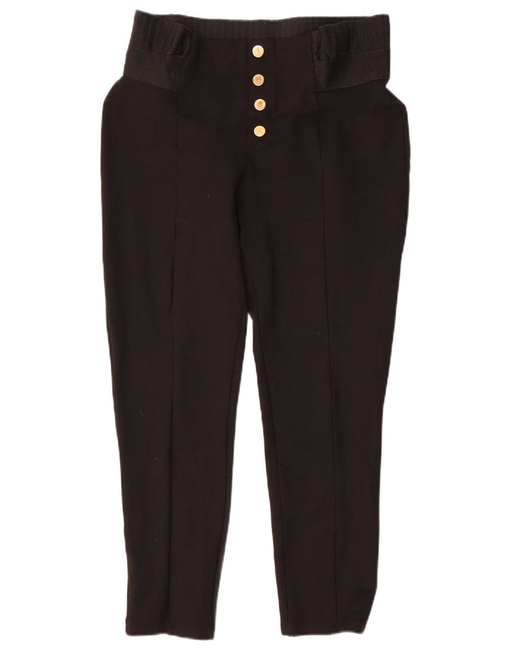 Zara Γυναικείο Slim Capri Παντελόνι XL W36 L24 Μαύρο
