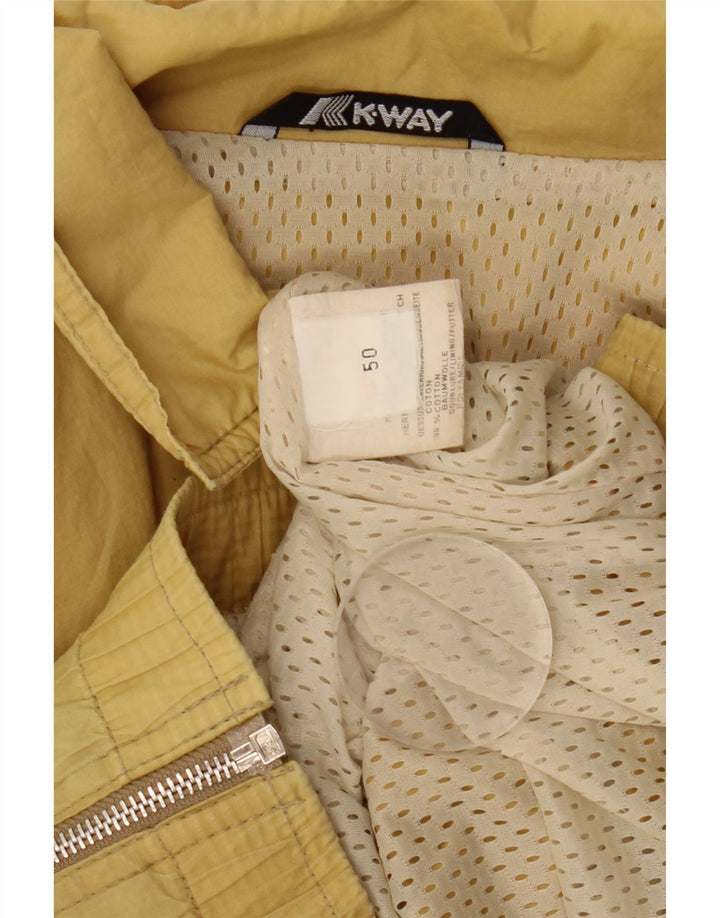 K-Way Ανδρικό Bomber Jacket IT 50 Μεγάλο Κίτρινο Βαμβακερό
