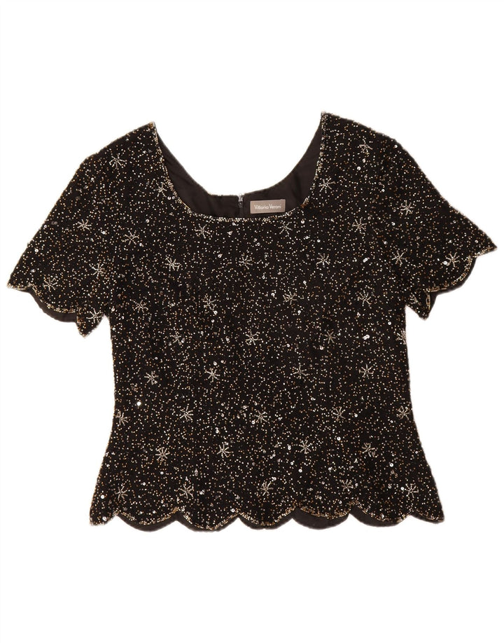 Γυναικεία μπλούζα Vittoria Verani Top IT 42 Medium Black Silk