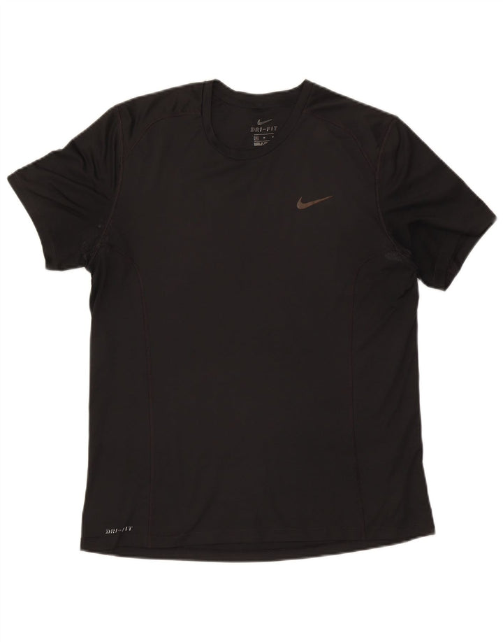 Ανδρικό μπλουζάκι Nike Dri Fit, μεσαίο μαύρο