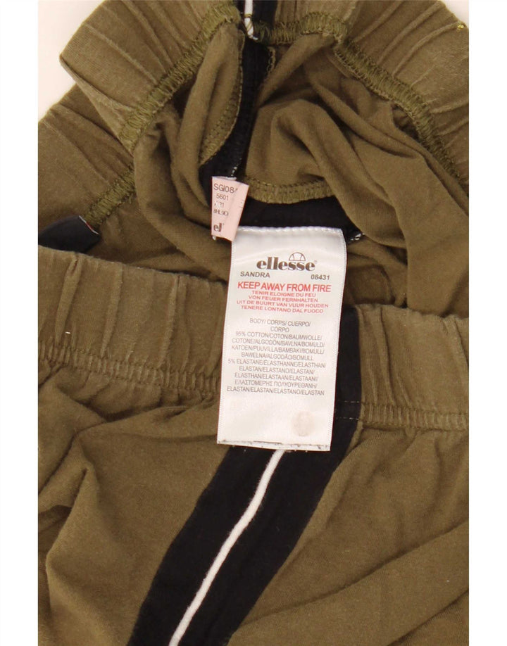 Γυναικείο κολάν Ellesse UK 12 Medium Khaki Colourblock Βαμβακερό