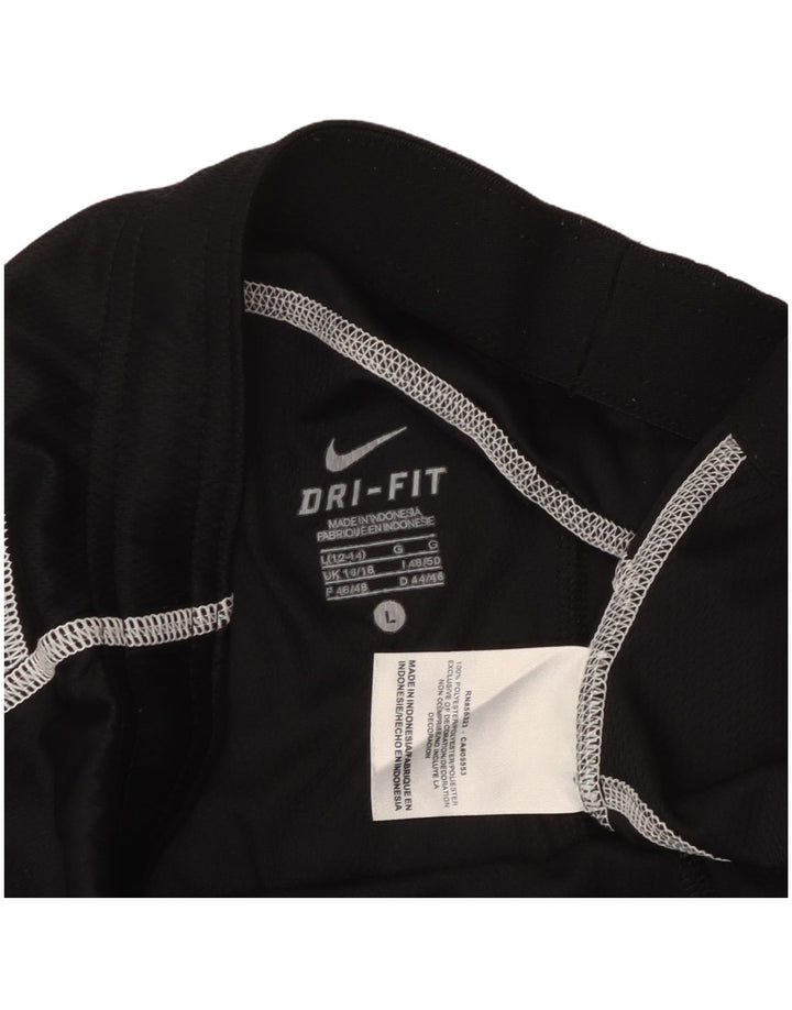 Γυναικείο αθλητικό σορτς NIKE Dri Fit UK 16/18 μεγάλο μαύρο πολυεστέρα