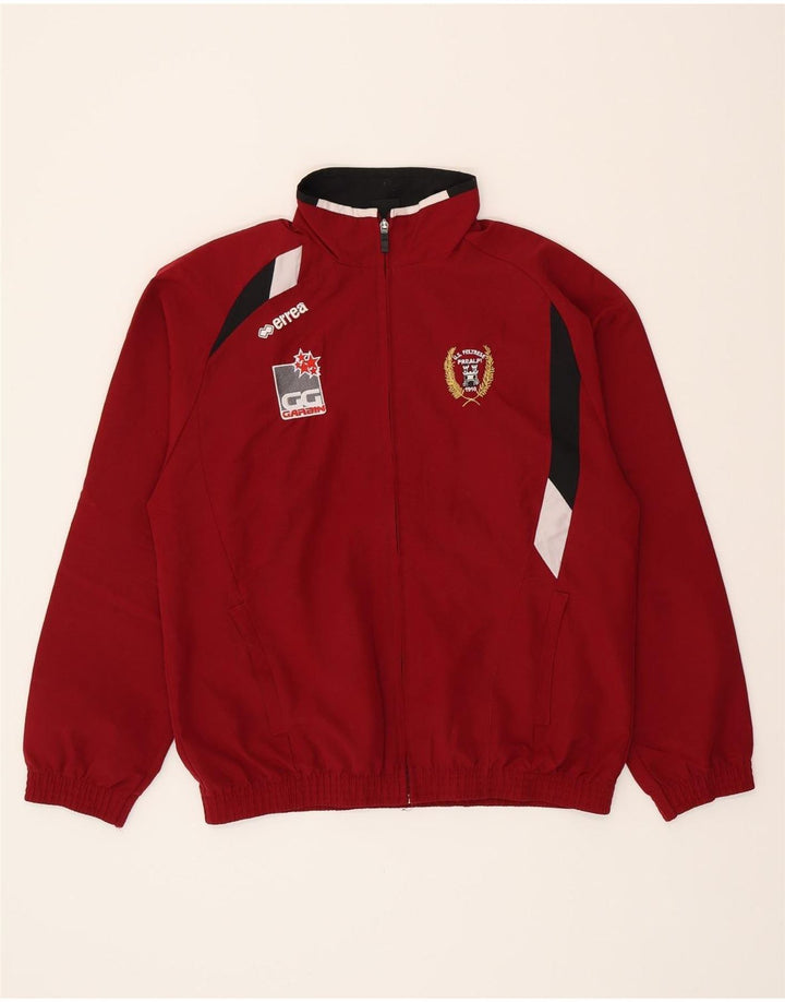 ERREA Mens Graphic Tracksuit Top Jacket Large Red Polyester Vintage Errea and Second-Hand Errea from Messina Hembry 