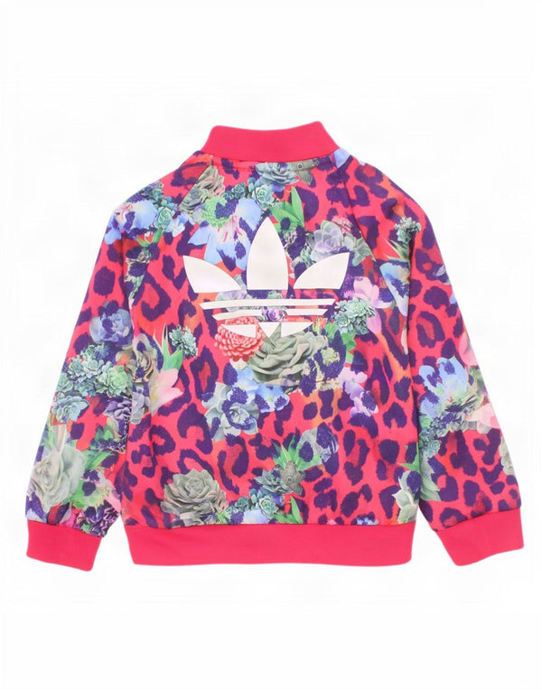 Adidas Graphic αθλητική φόρμα Adidas Top Jacket 18-24 μηνών Pink Floral