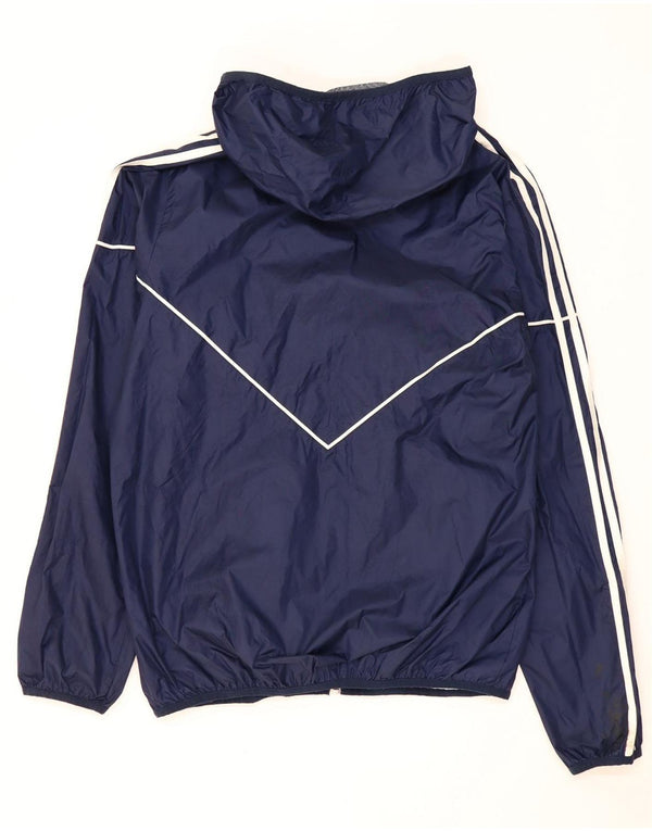 Adidas Ανδρικό μπουφάν βροχής με κουκούλα UK 38 Medium Navy Blue Polyester