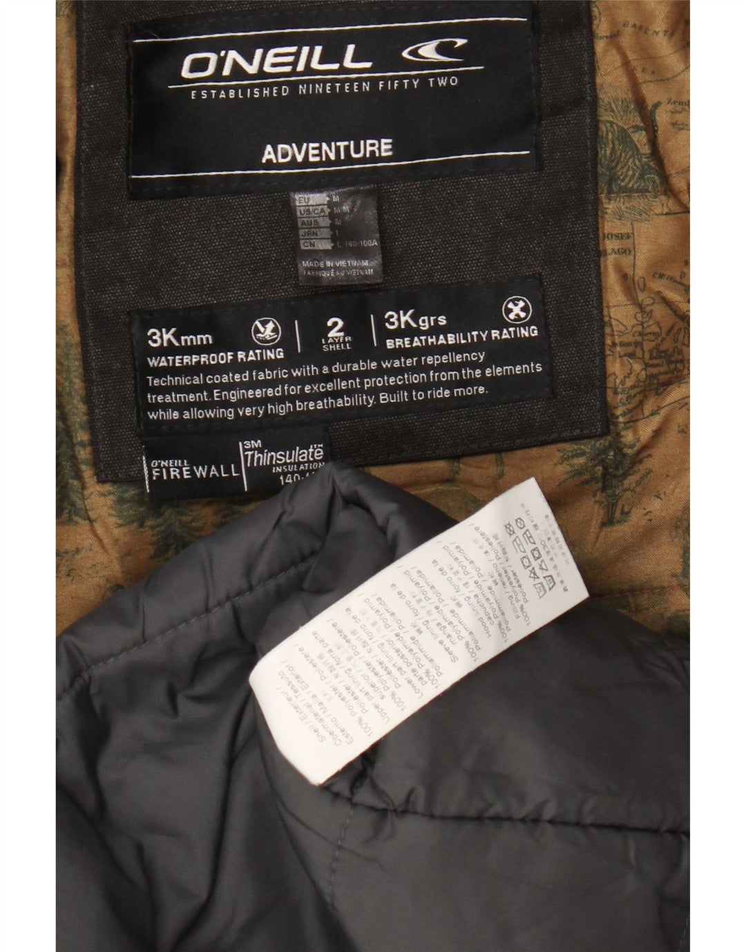 O'NEILL Ανδρικό μπουφάν Parka με κουκούλα UK 38 Medium Grey Polyester