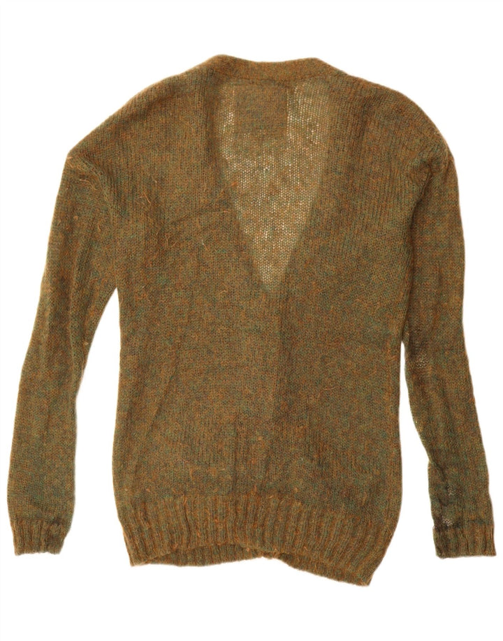 Jack Wills Γυναικείο πουλόβερ με ζακέτα UK 12 Medium Khaki Flecked