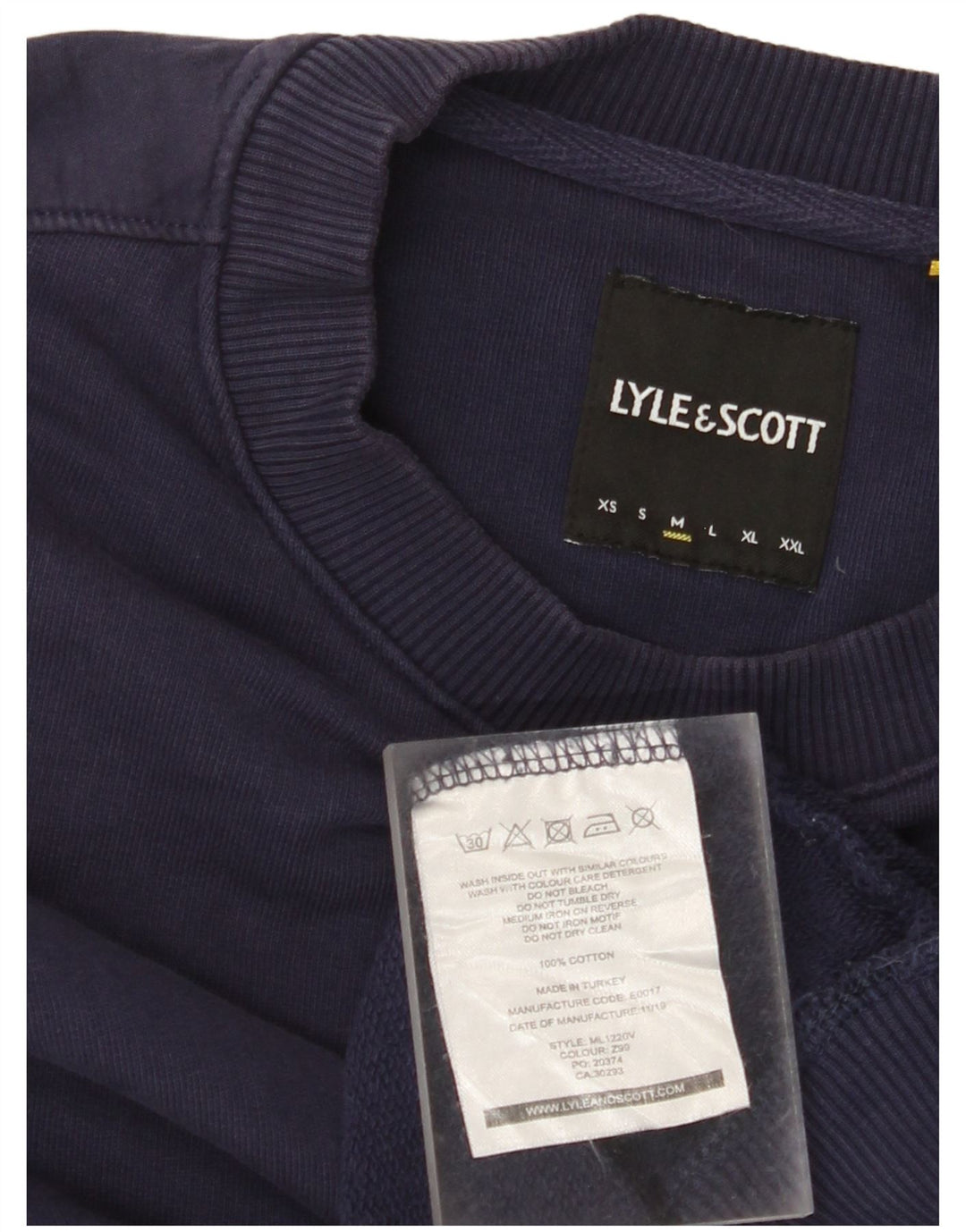 Ανδρική φούτερ LYLE & SCOTT Jumper Medium Navy Blue Cotton