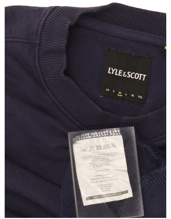 Ανδρική φούτερ LYLE & SCOTT Jumper Medium Navy Blue Cotton