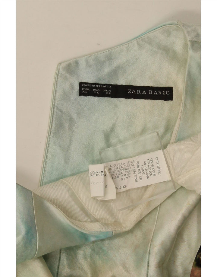 Zara Γυναικείο Abstract Pattern Αμάνικο φόρεμα A-Line UK 18 XL Πολύχρωμο