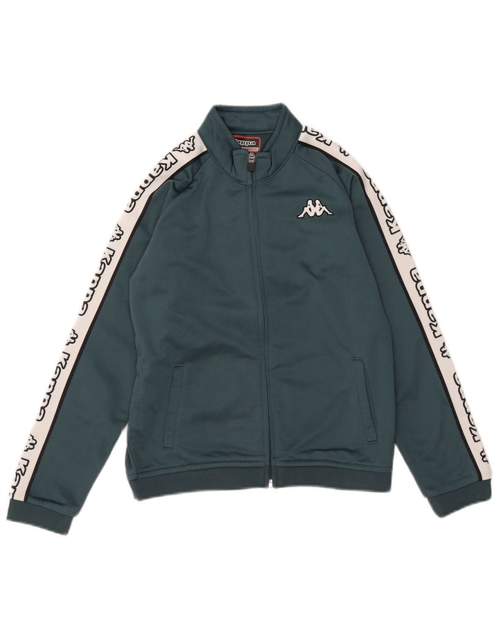 Kappa Boys Graphic αθλητική φόρμα Top Jacket 9-10 Years Green Colourblock