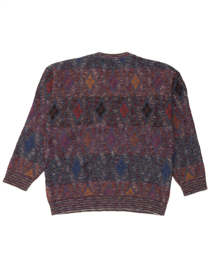 Ανδρικό πουλόβερ Tino Tinti με V λαιμόκοψη IT 52 μεγάλο πολύχρωμο