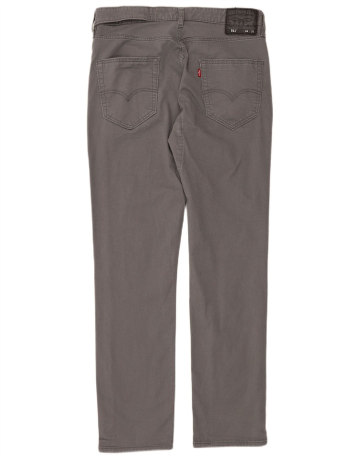 LEVI'S Ανδρικό παντελόνι Chino 511 Slim W34 L32 Γκρι βαμβακερό