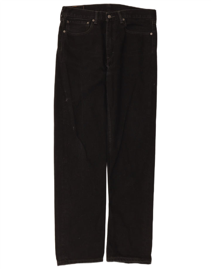 Levi's Mens 505 Straight Jeans W34 L34 Μαύρο Βαμβακερό
