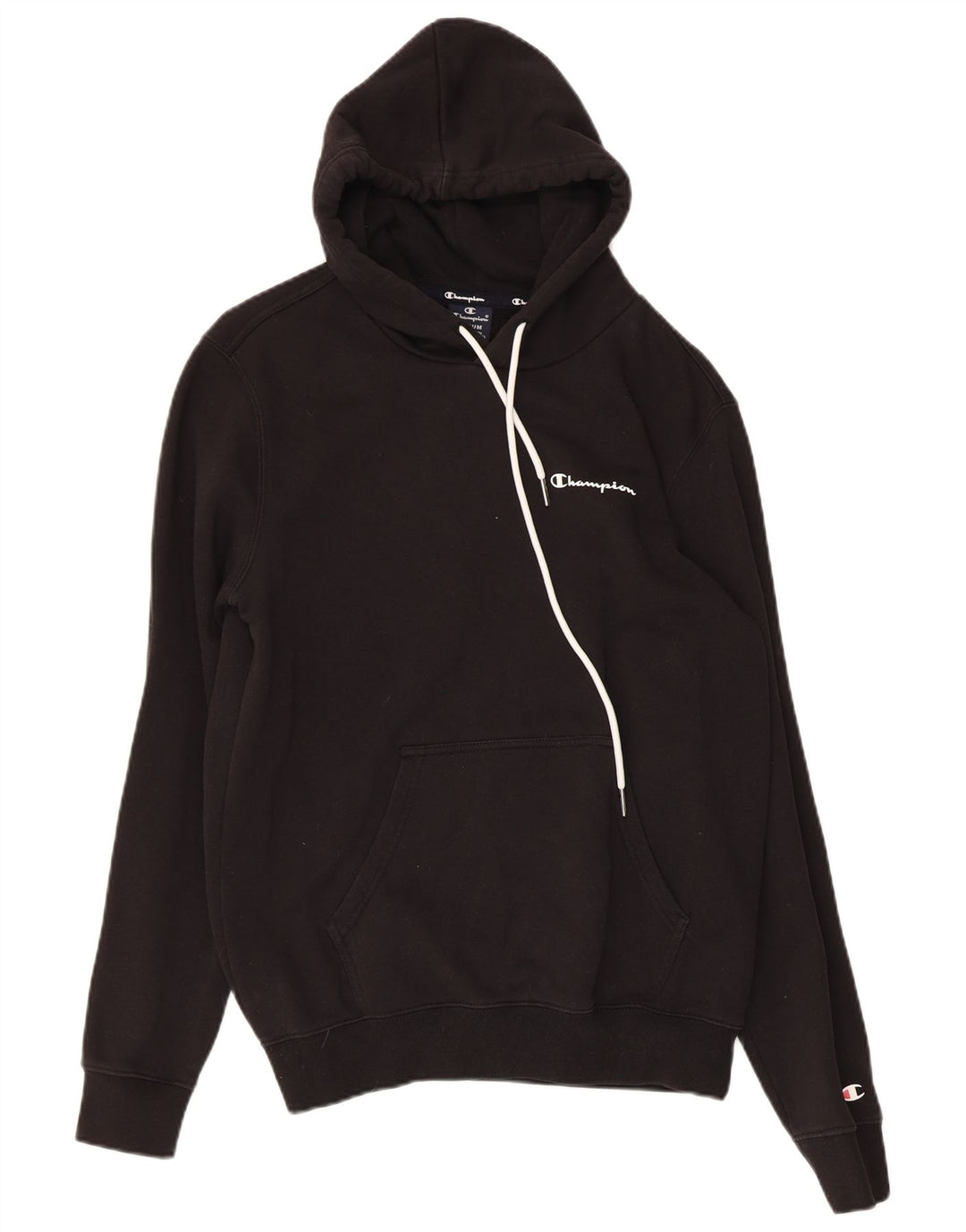 CHAMPION Mens Hoodie Jumper Medium Black