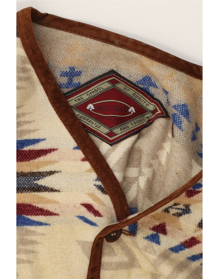 MULTIBLU Ανδρικό Γιλέκο UK 40 Large Beige Fair Isle