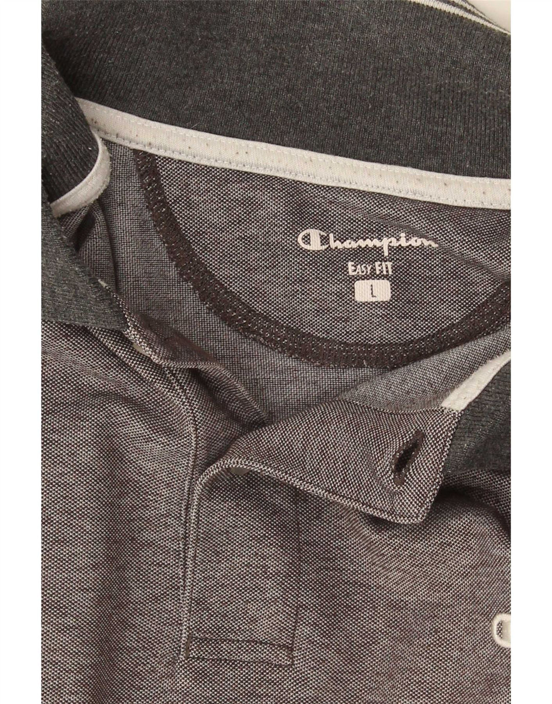 Champion Ανδρικό πουκάμισο Polo Easy Fit μεγάλο γκρι ριγέ